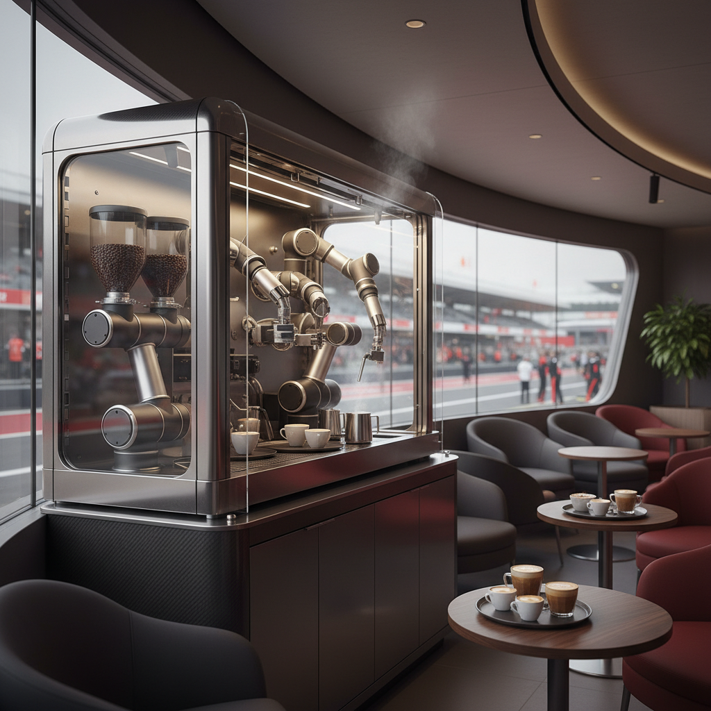 Robot Coffee Maker For Formula 1 Paddock Clubs