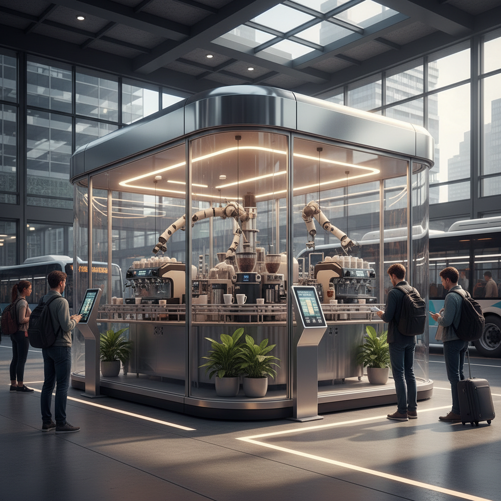 Autonomous Coffee Shop For Bus Interchange Stations