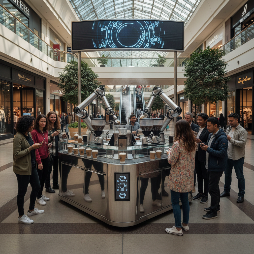 Robot Coffe For Public-mall