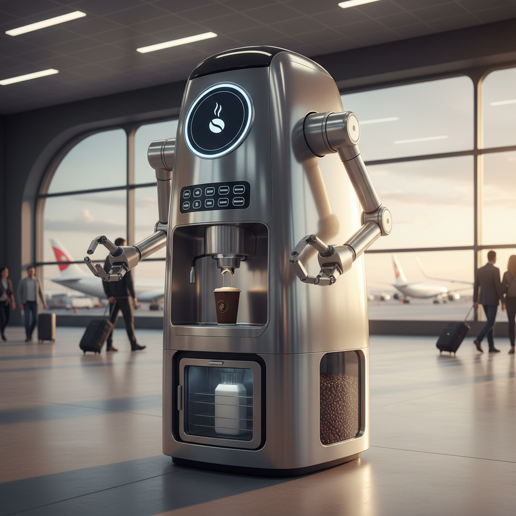 Robot Espresso Machine For Airports