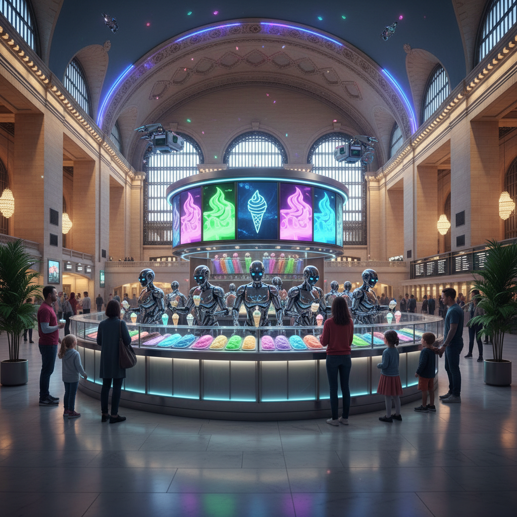 Robot Ice Cream For Grand Central Terminal