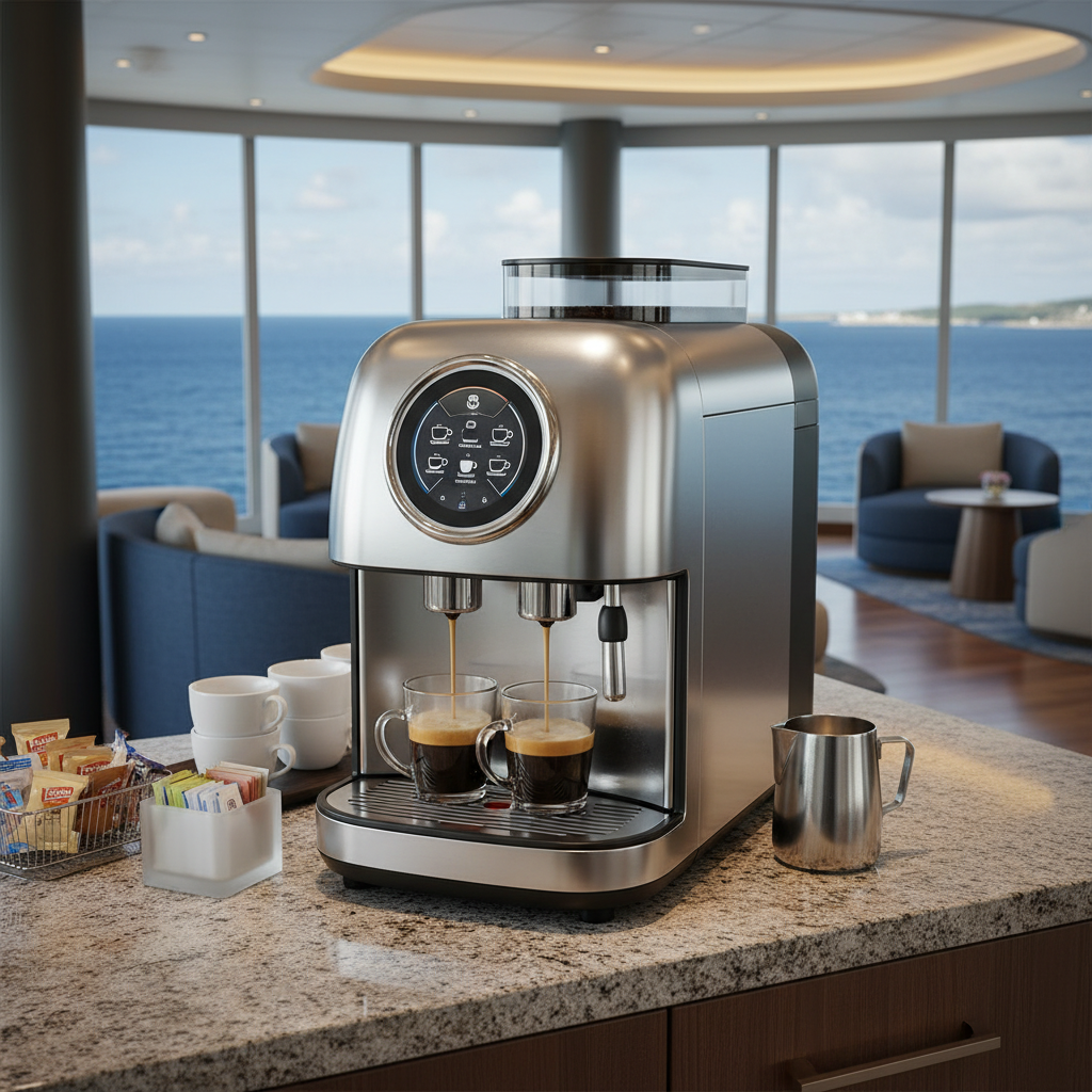 Compact Coffee Machine For Cruise Ship Lounges