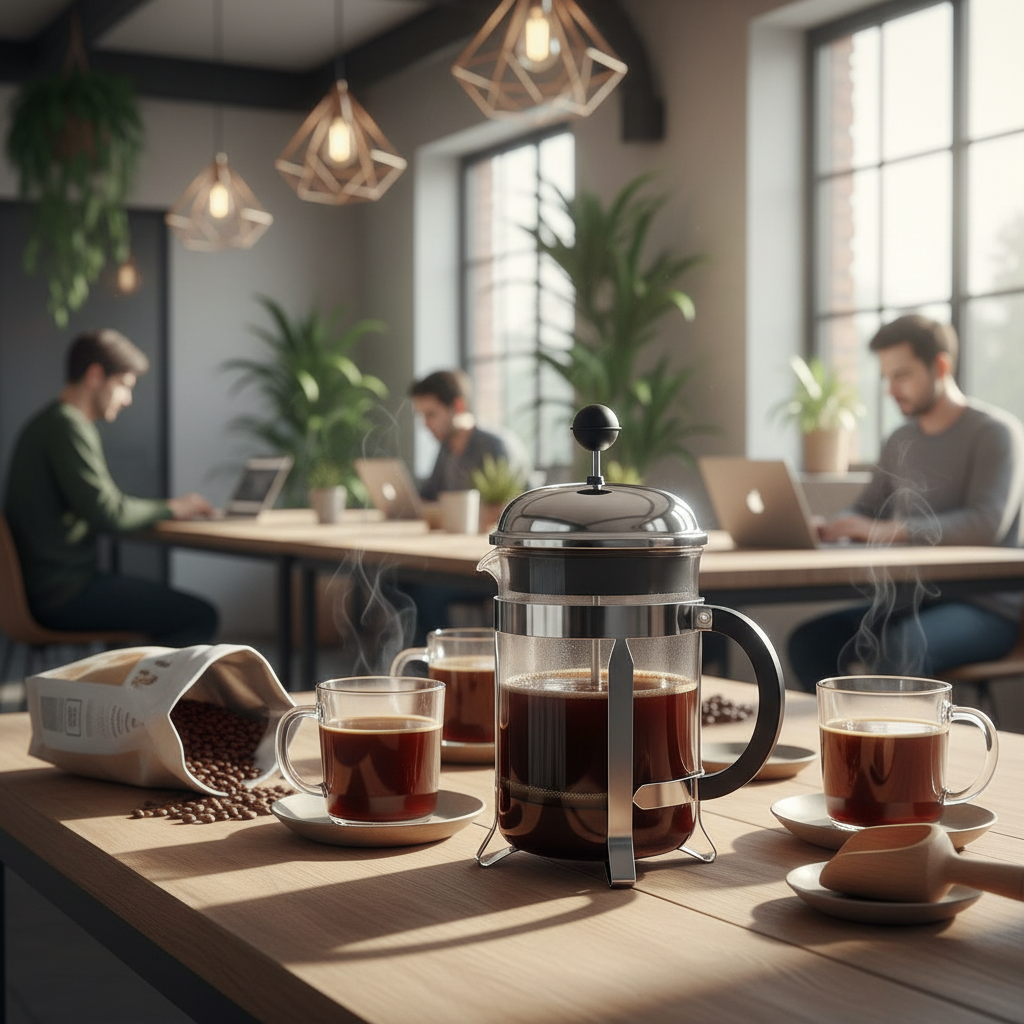 French Press Coffee Maker For Co-working Spaces