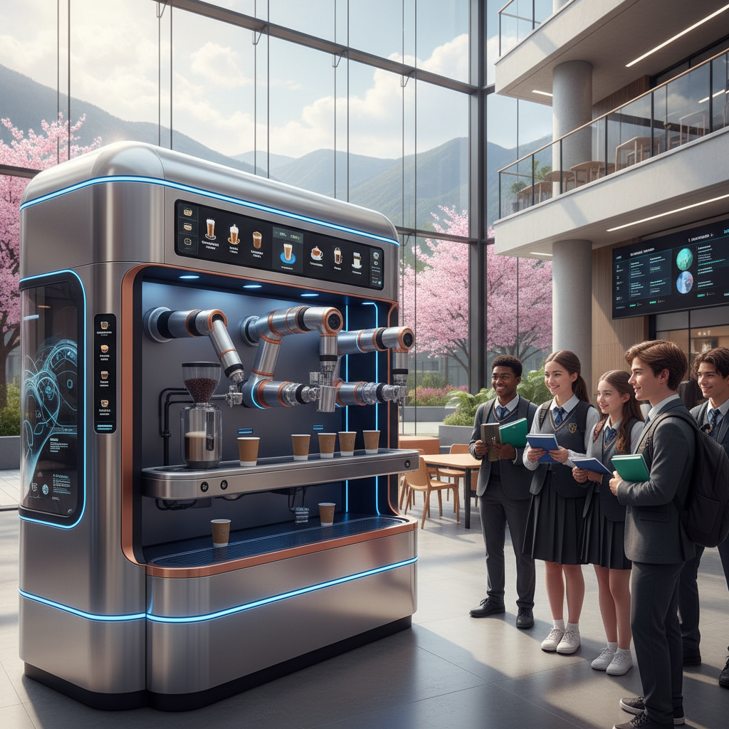 Coffee Robot Machine For International Boarding Schools