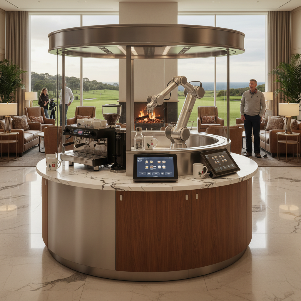Robotic Coffee Kiosk For Luxury Golf Clubhouses