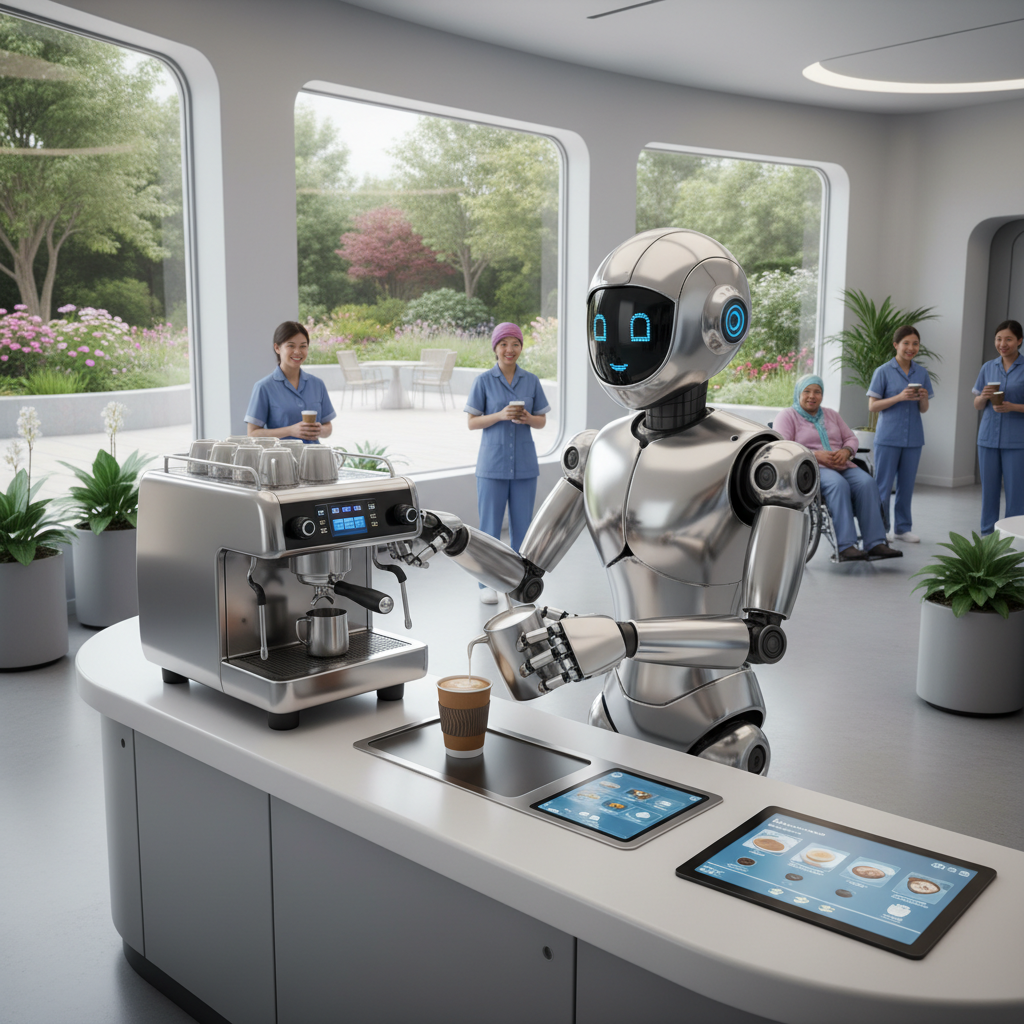 Coffee Robot Barista For Cancer Treatment Centers