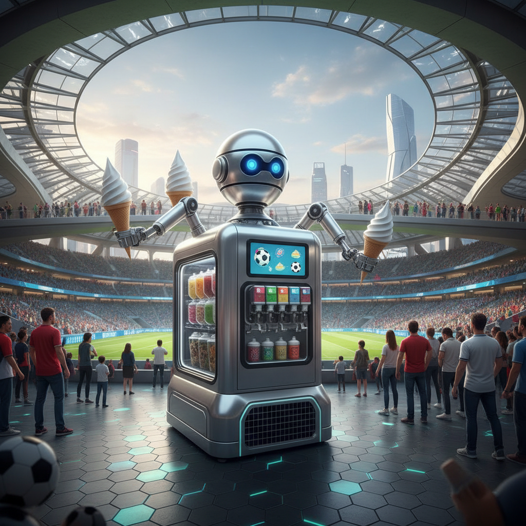Robot Ice Cream Machine For FIFA World Cup Stadiums