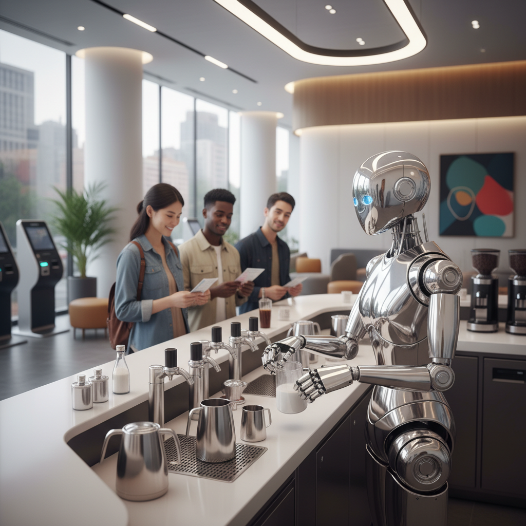Robot Coffee Barista For Passport Offices