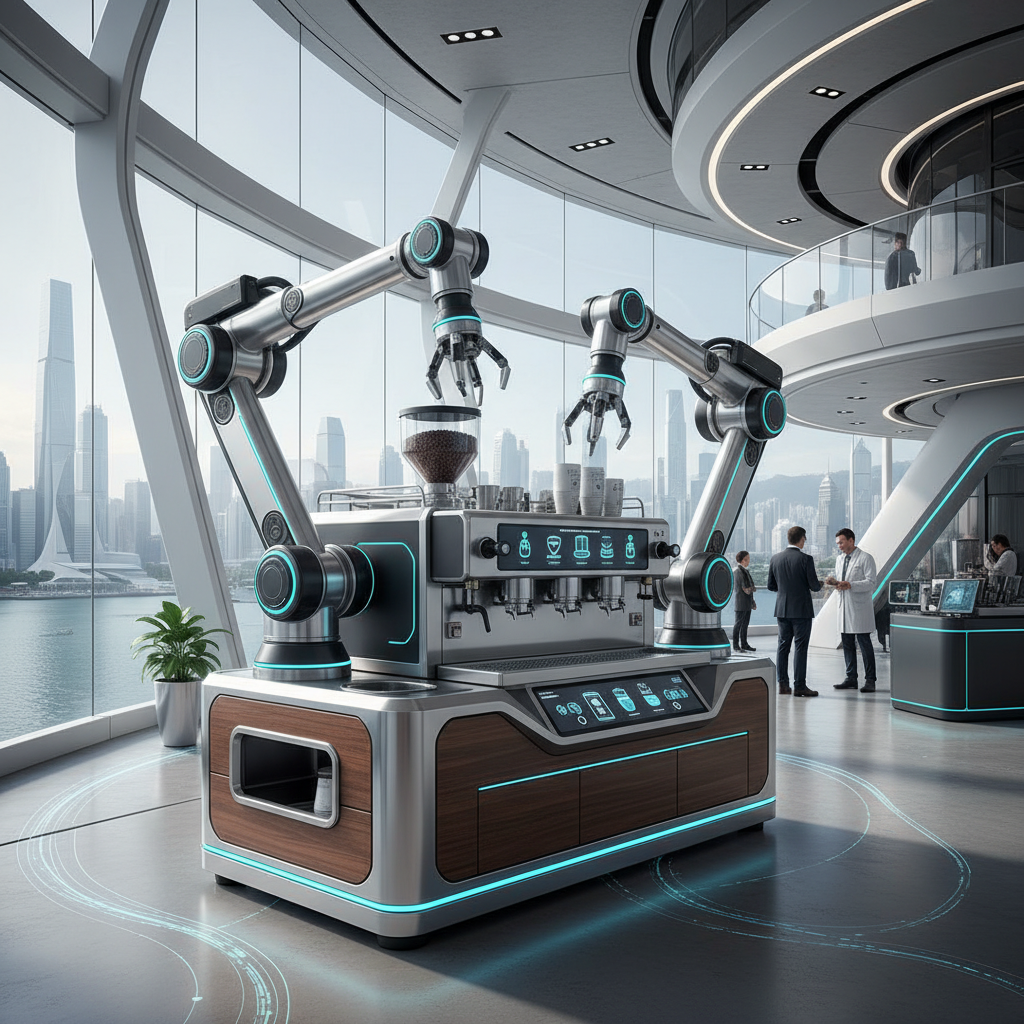 Coffee Robot Machine For Hong Kong Science Park