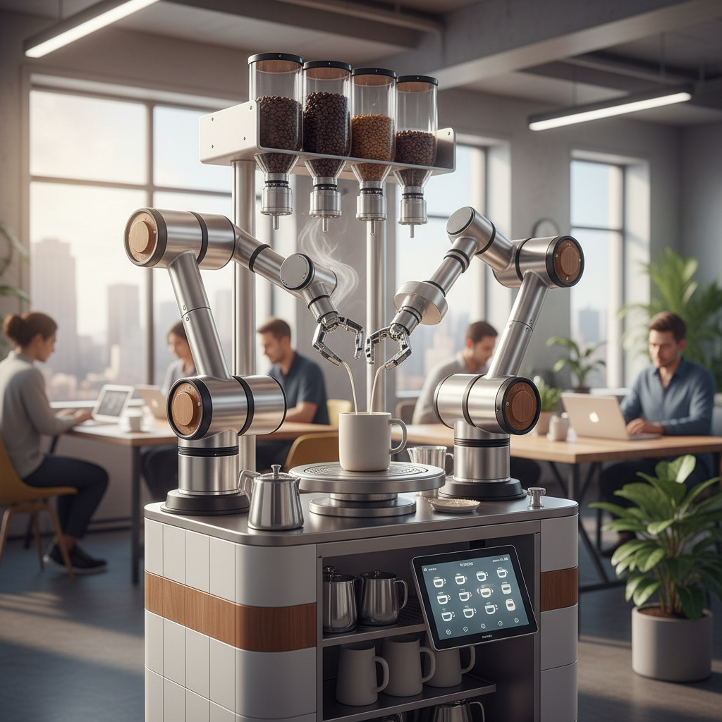 Robot Coffee Machine For Co-working Spaces