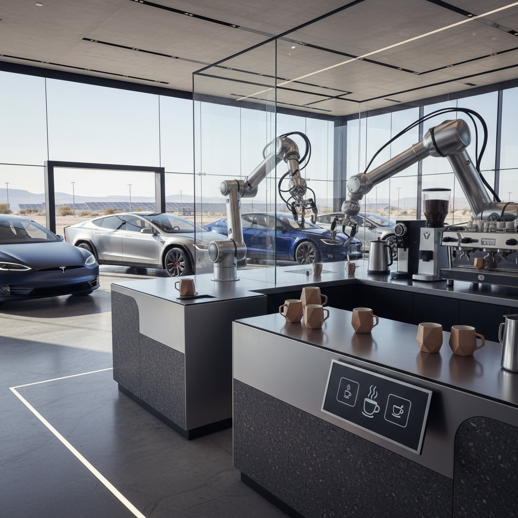 Robotic Coffee Shop For Tesla 4S Stores