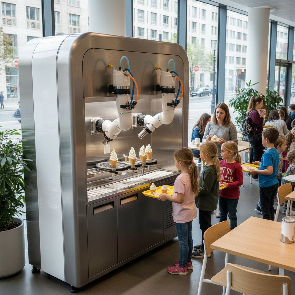 Robot Ice Cream Machine For IKEA Cafeteria