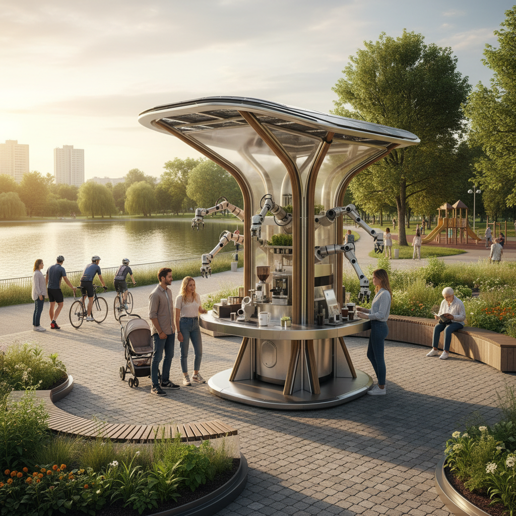 Robotic Coffee Kiosk For Public Parks