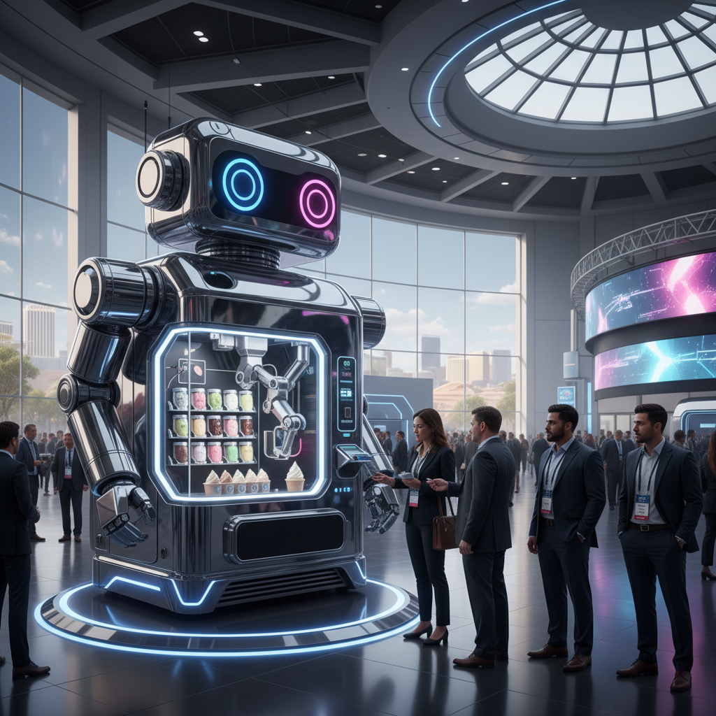 Ice Cream Robot Vending Machine For Las Vegas Convention Center