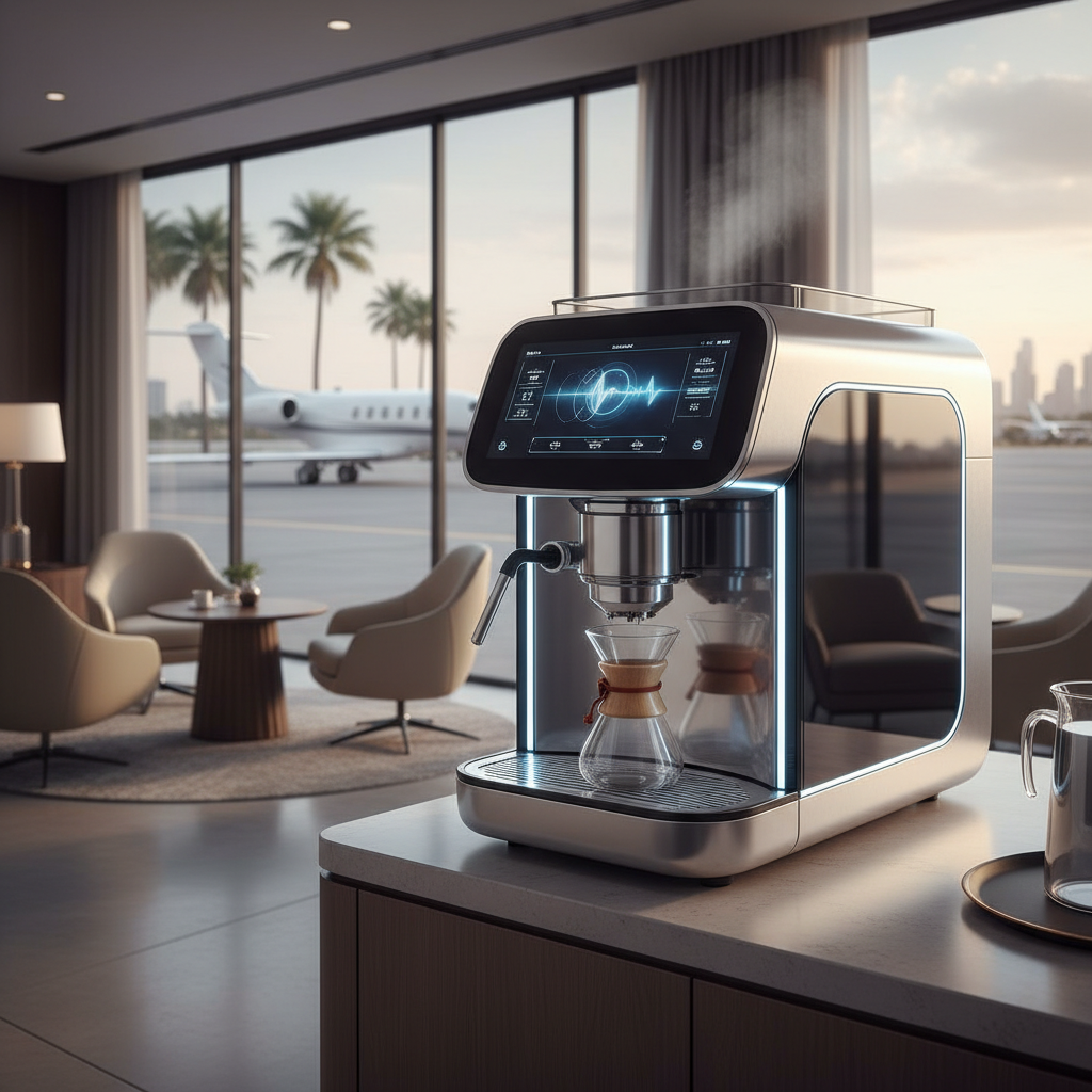 Ai Coffee Machine For Private Jet Terminals