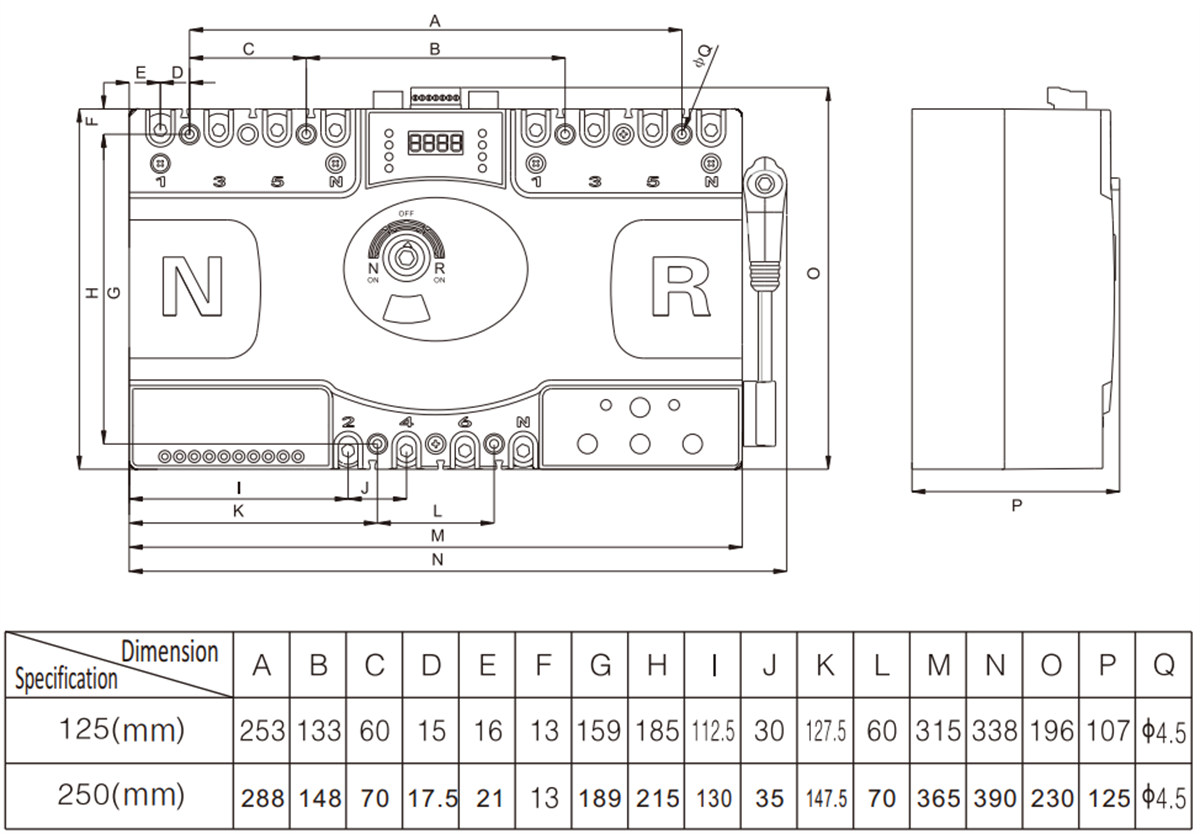 LMQ3-W1 Automatic Transfor Switch ats 630A01