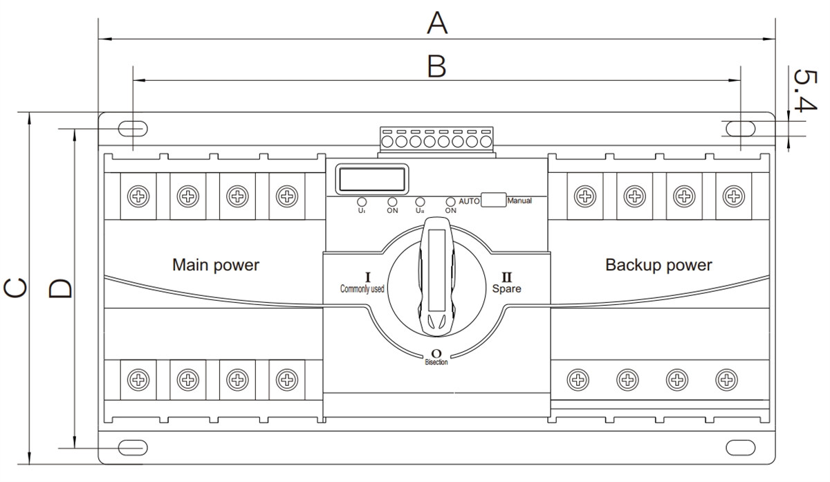 LMS1-J Series PC Automatic Transfer Switch Ats 63A02