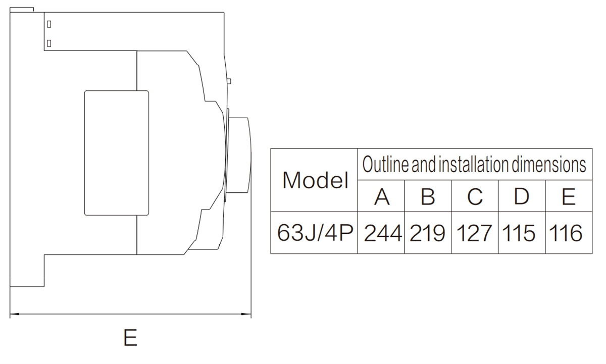 LMS1-J Series PC Automatic Transfer Switch Ats 63A03