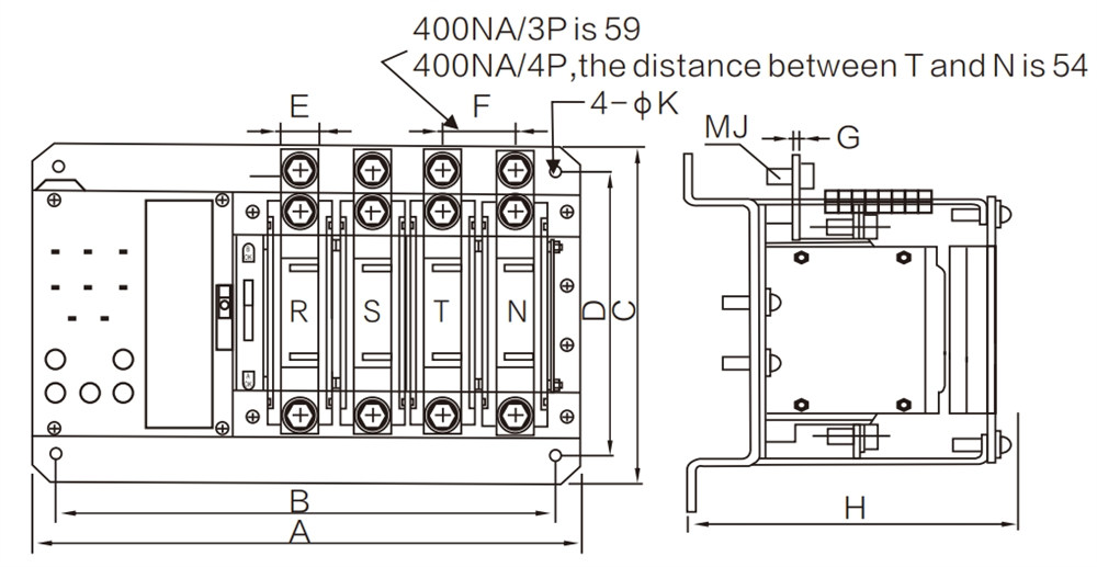LMS1-NA Series Automatic Transfer Switch Ats 630A03