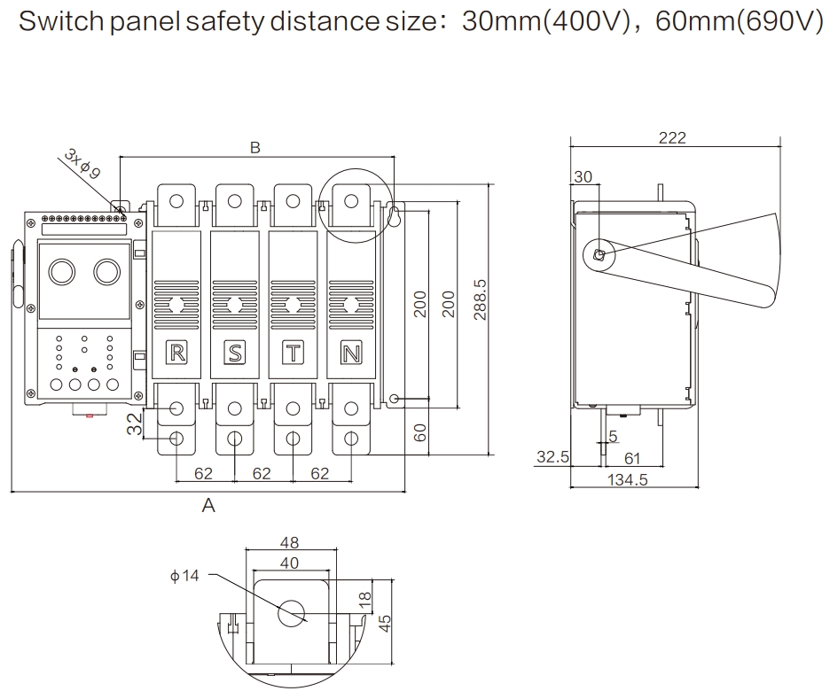 LMS1-SA Series PC Automatic transfer switch detail (4)