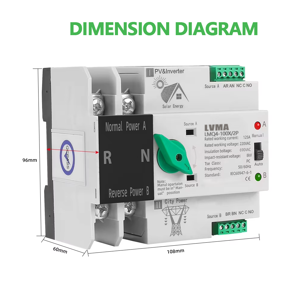 LVMA Electric 的 LMQ4-100X 双电源自动转换开关：毫秒级开关速度，开启电力保护新时代