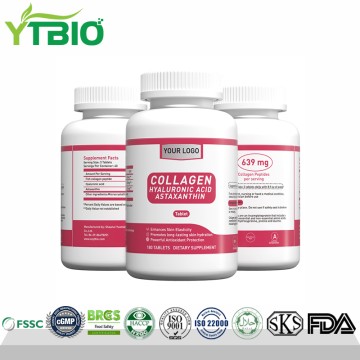 Collagen Hyaluronic Acid Astaxanthin Tablets | OEM ODM Manufacturer, Private Label Available