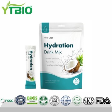 Coconut Water Electrolyte Hydration Drink Mix Sticks | Custom OEM & ODM Solutions