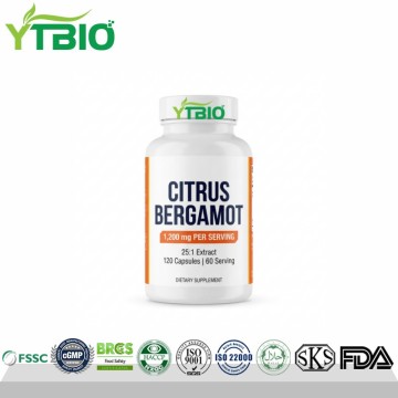 Private Label Citrus Bergamot Capsules 1200mg Per Serving | OEM Manufacturer