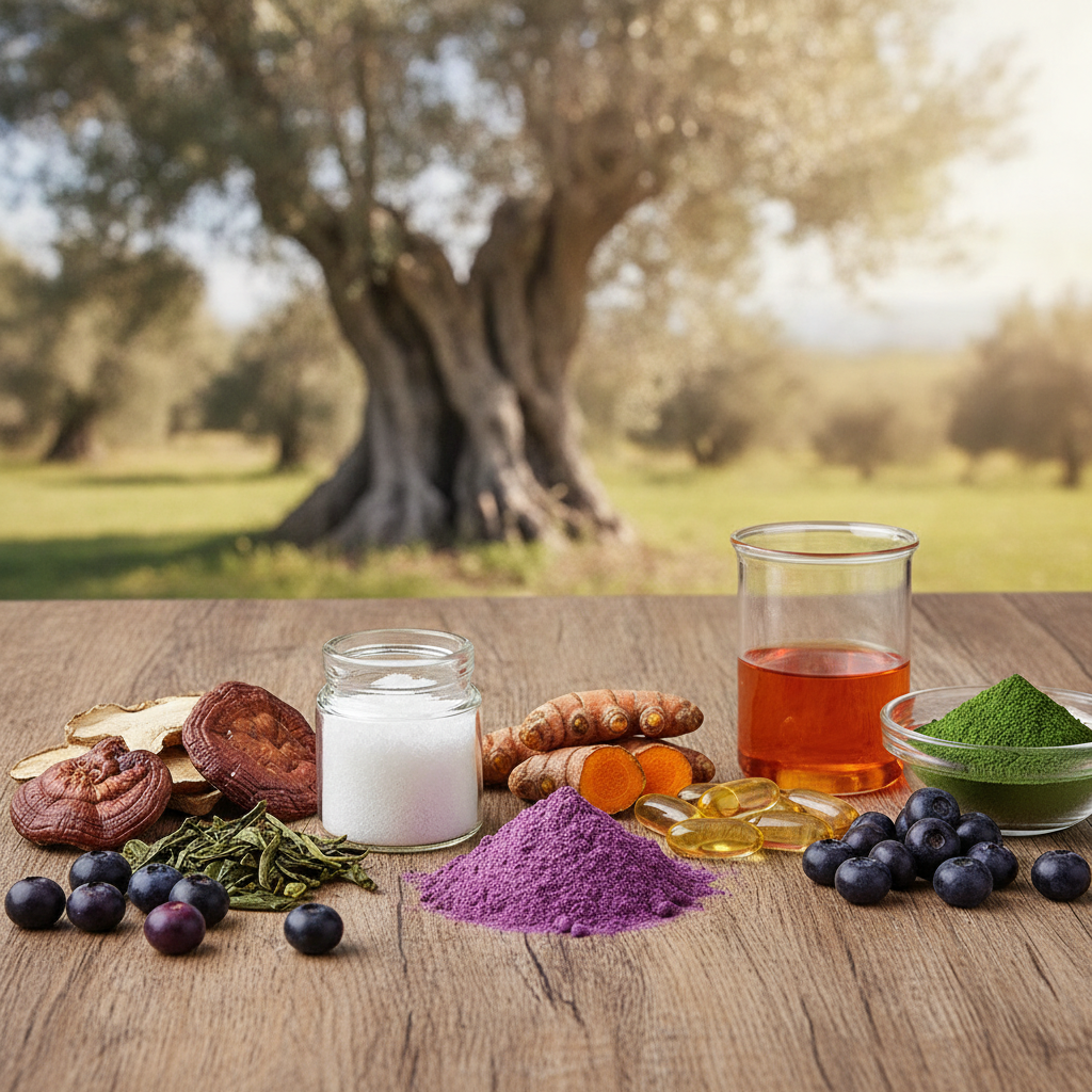 مواد اولیه مکمل غذایی برای پیری سالم و طول عمر