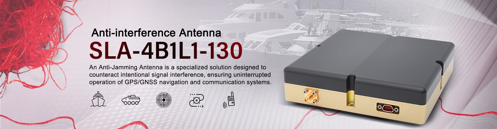 4-element antenna with ultra strong anti-interference ability SLA-4B1L1-130