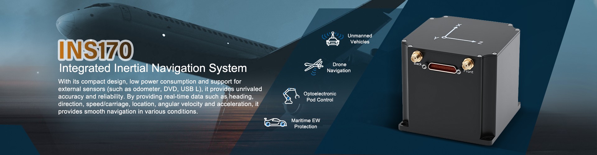 GPS-Aided INS170 with Closed-Loop Fiber Optic Gyroscopes & Accelerometers