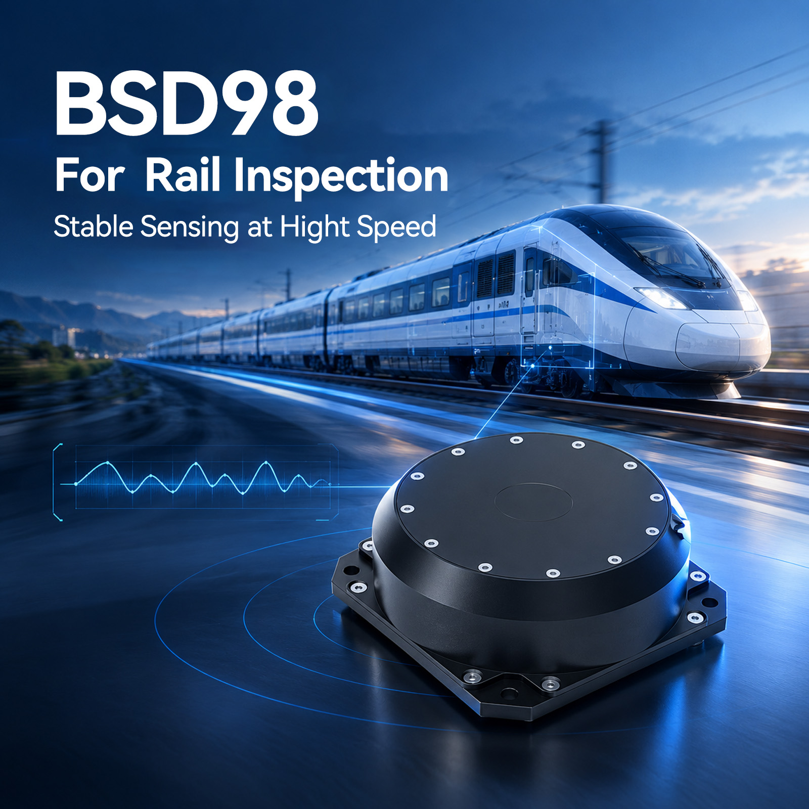 BSD98 for Rail Inspection: Stable Sensing at High Speed