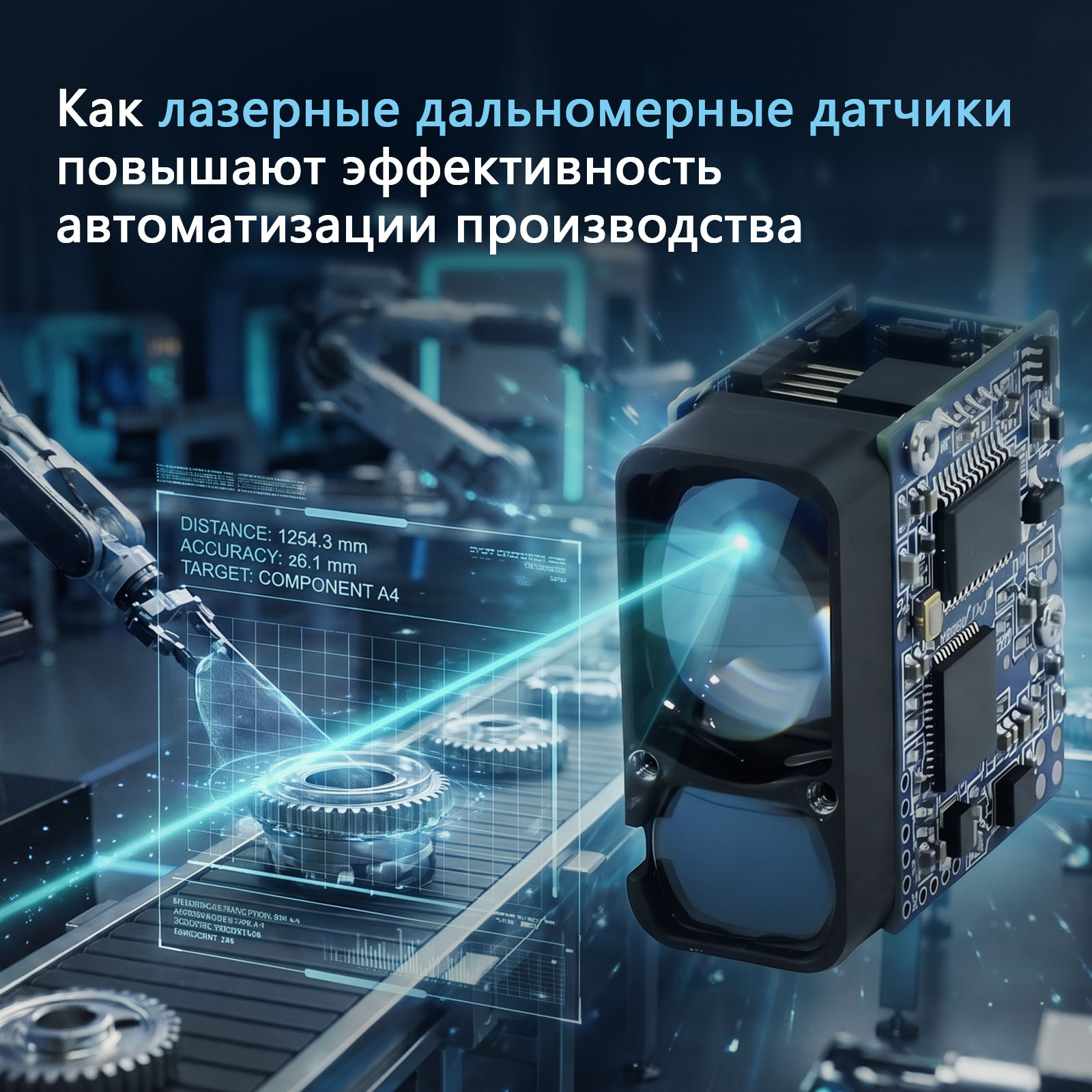Как лазерные дальномерные датчики повышают эффективность автоматизации в производстве