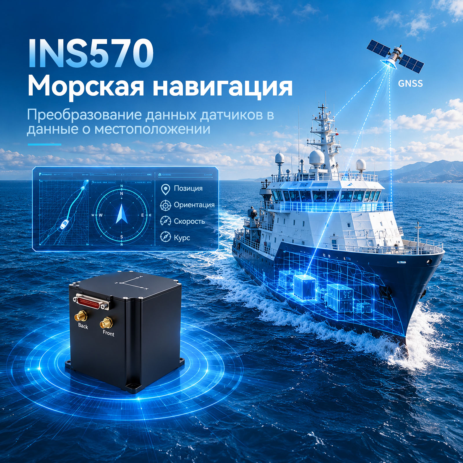 INS570 для морской навигации: как данные превращаются в позицию