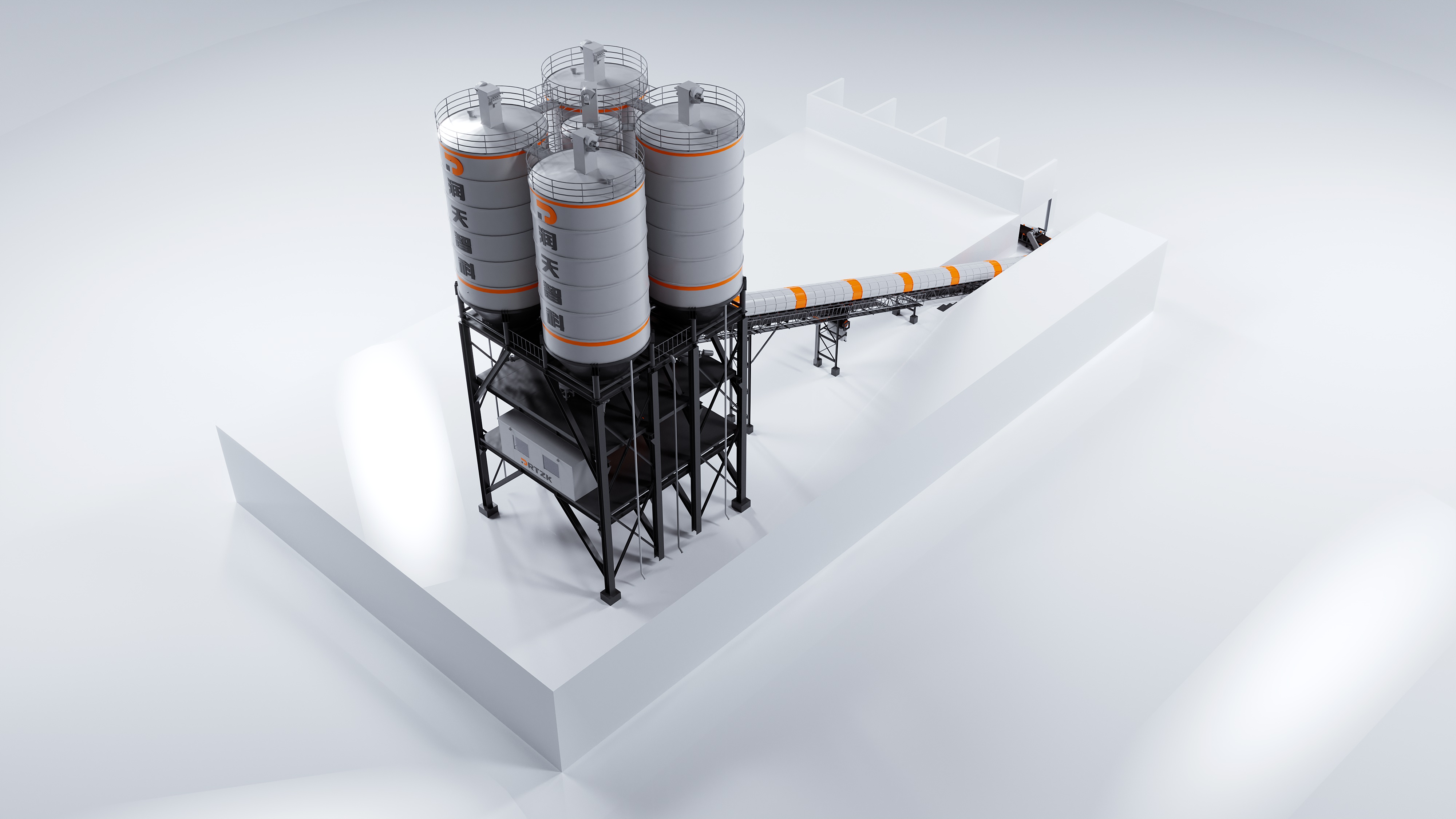 HZS Series Pamusoro-Mounted Concrete Mixing chirimwa