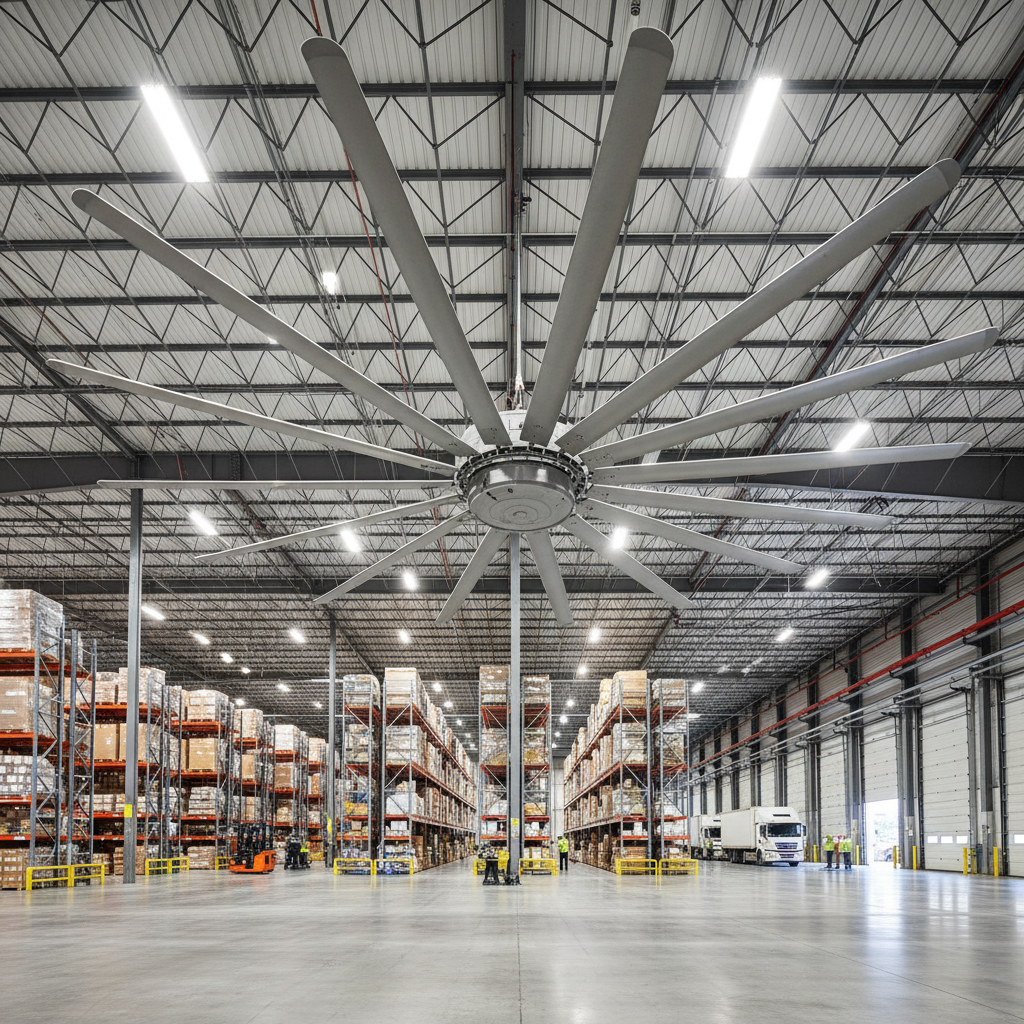 Huge Industrial Fan For Logistics Centers And Distribution Hubs