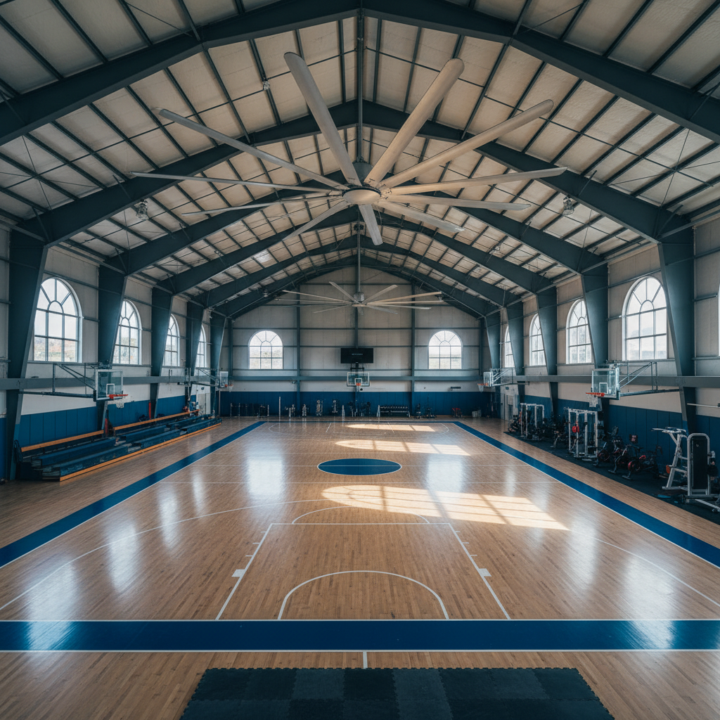 Large Warehouse Fans For Indoor Sports Courts And Training Gyms
