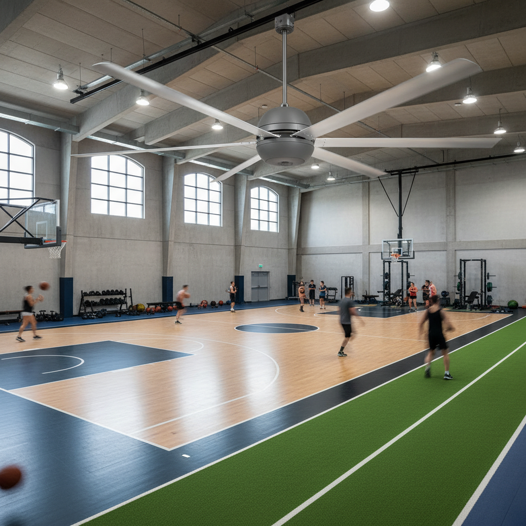 Big Commercial Fan For Indoor Sports Courts And Training Gyms