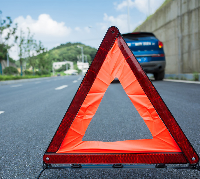 warning triangle reflector