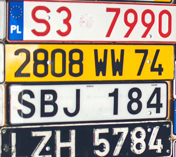 Motor vehicle license plate production