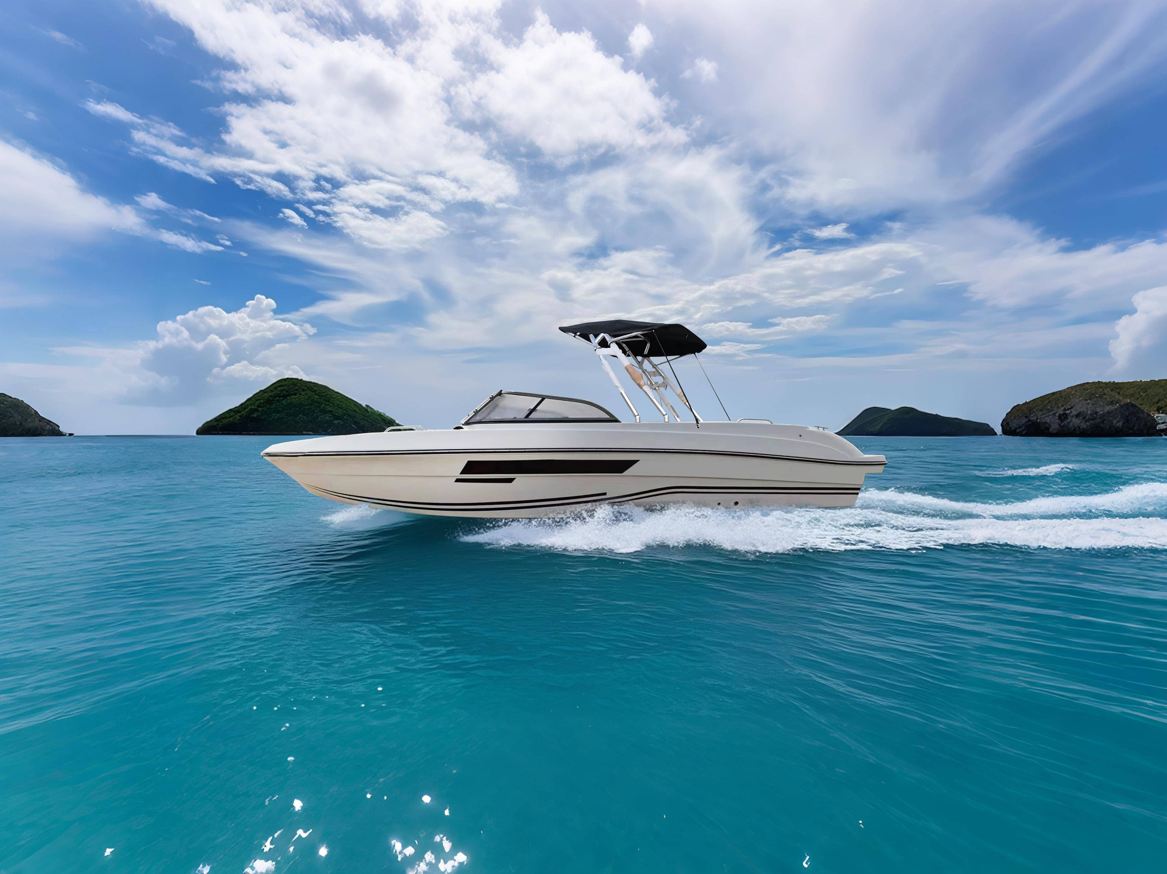 24ft Luxury Speed Boat Fishing Outboard Engine Fibergalss Customized Design