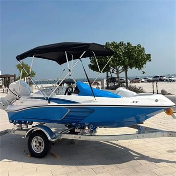 15ft Speed Boat Fiberglass Bimini Top 4 seaters  Boat Outboard Engine Family Use