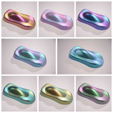 3 Colors Paints with Chameleon Pigment Powder to Make Rainbow Automotive Paints