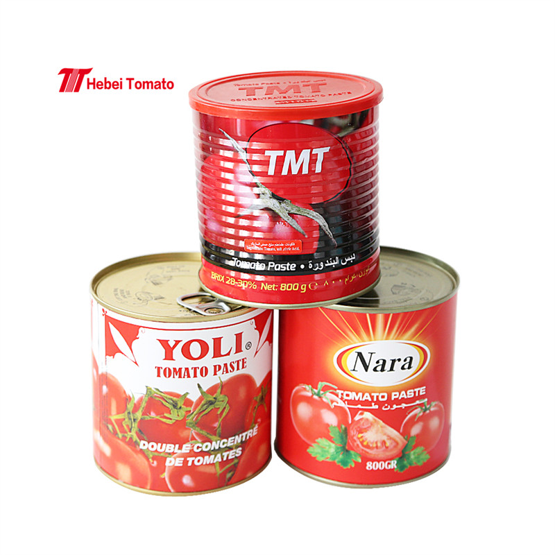 Фабрика Halal 800g/ 850g*12тинs Томатная Паста Брикс: 28-30% Консервированная Томатная Паста Для Европы