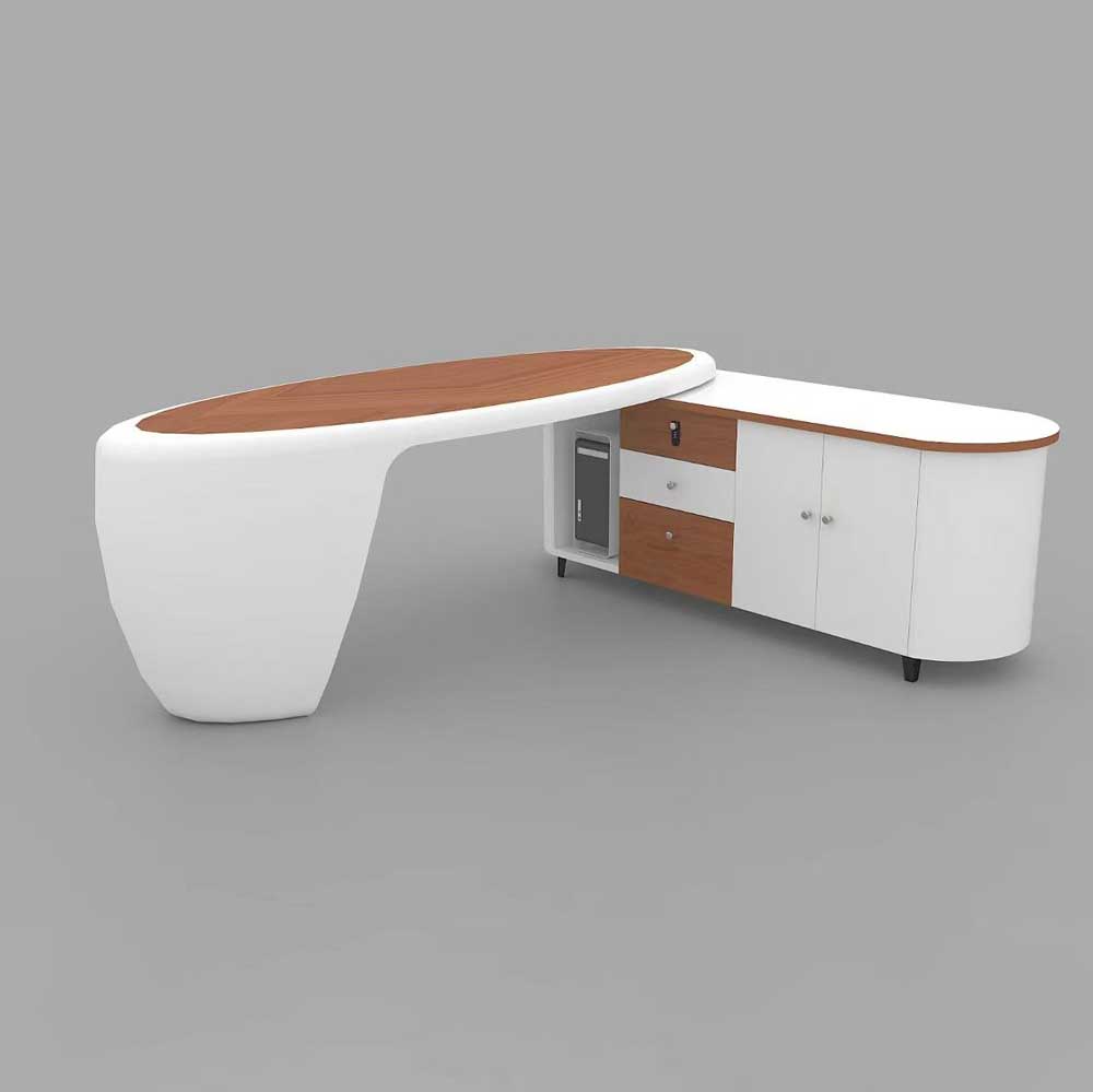 Sleek Modern Design High Gloss Lacquer Office Desk Perfect For Your Home Office Or Executive Suite Experience Unmatched Durability And Style With This Premium Quality Desk