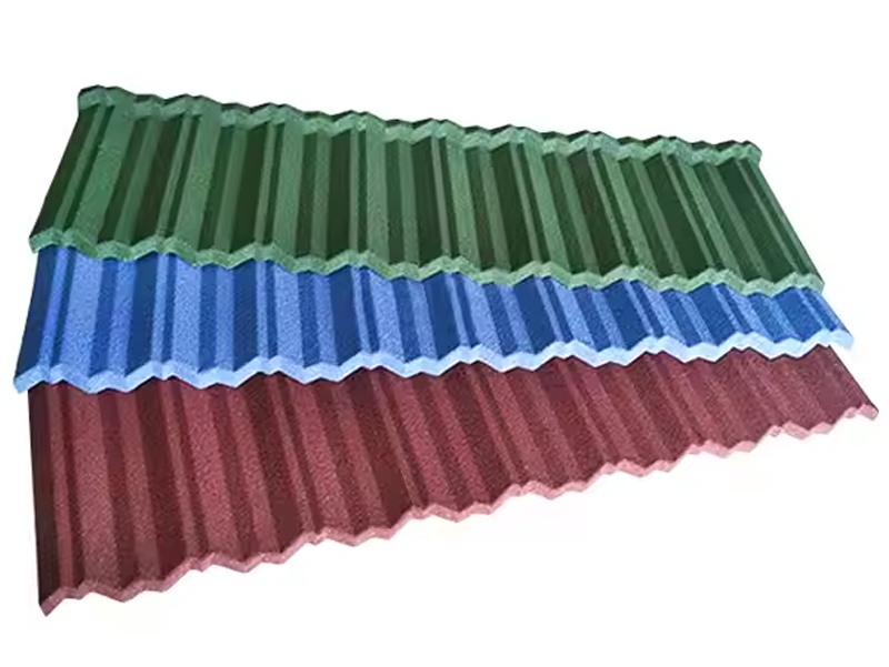 Baldosas de metal y piedra de colores4