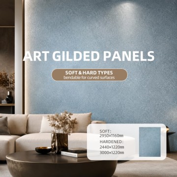 Paneles dorados artísticos: diseño flexible, suave y rígido.
