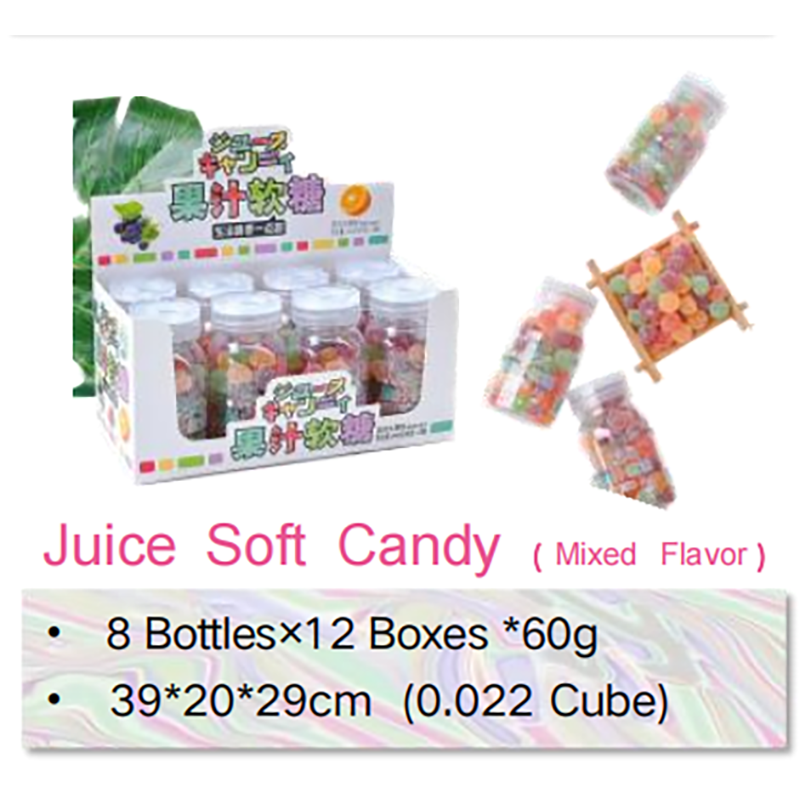 Bottled gummy candy toy factory juice gummy mixed fruit flavors (1)