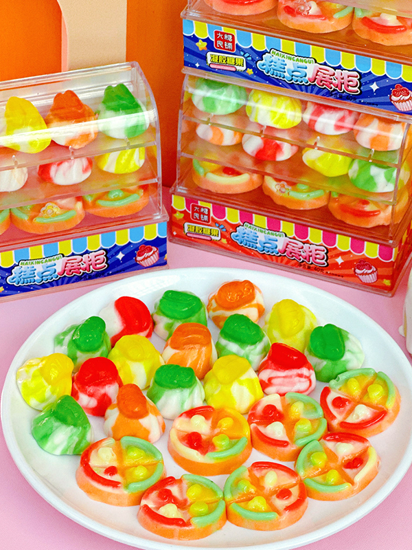 Cake candy display rack, toy candy toy manufacturer, pizza cake gummies (2)