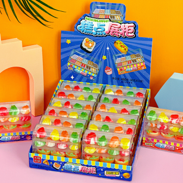 Cake candy display rack, toy candy toy manufacturer, pizza cake gummies